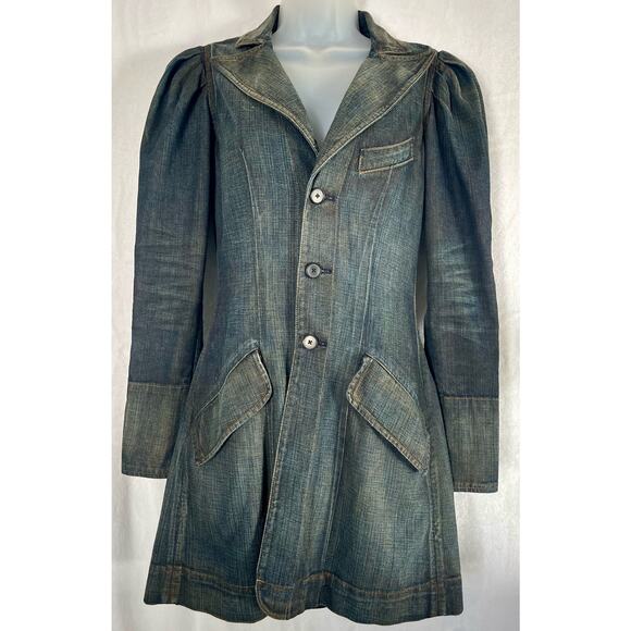 Ralph Lauren Blue Label Jackets & Blazers - RALPH LAUREN Denim Coat Dress Button Front Jacket Mid-length XS